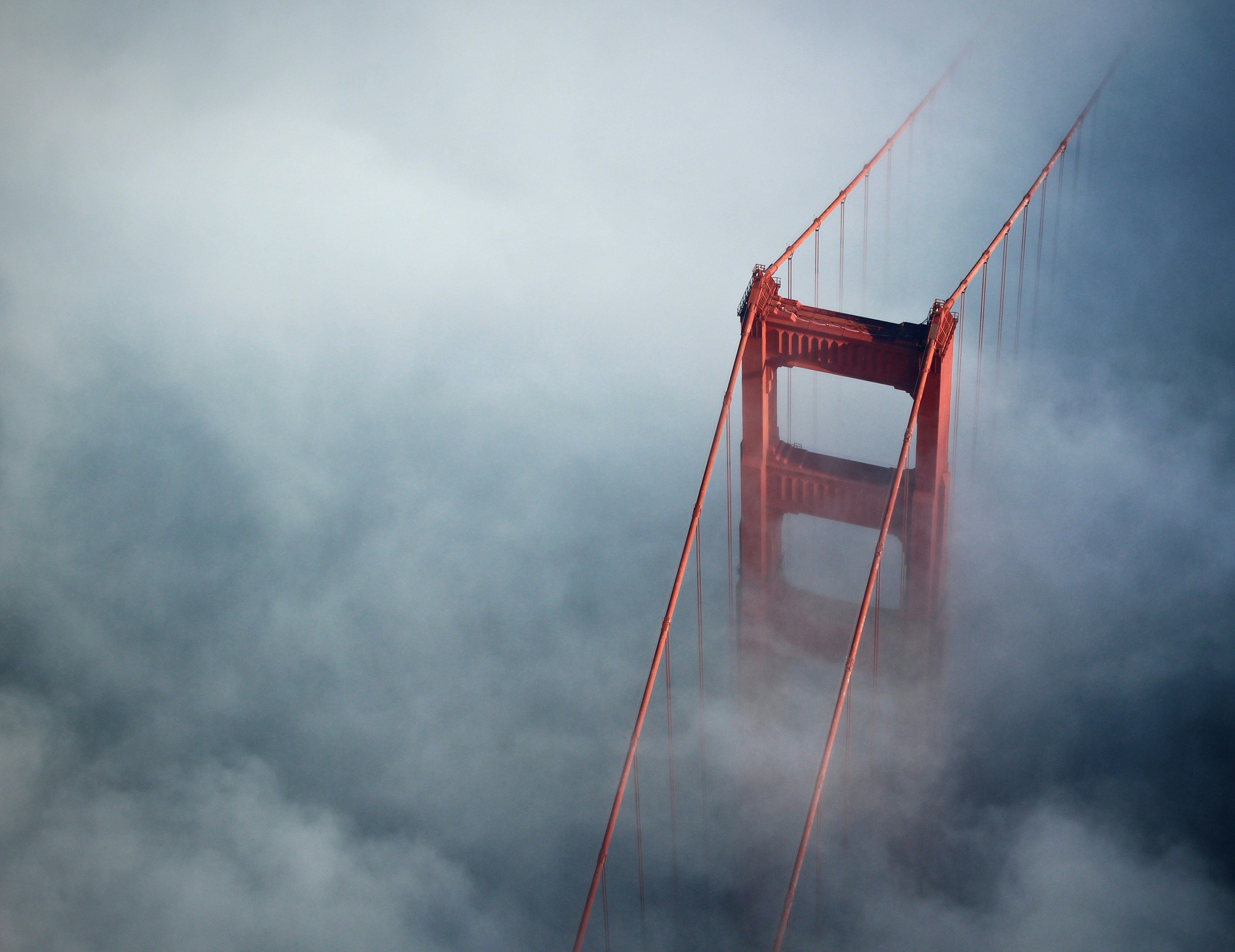 Golden Gate Bridge in fog